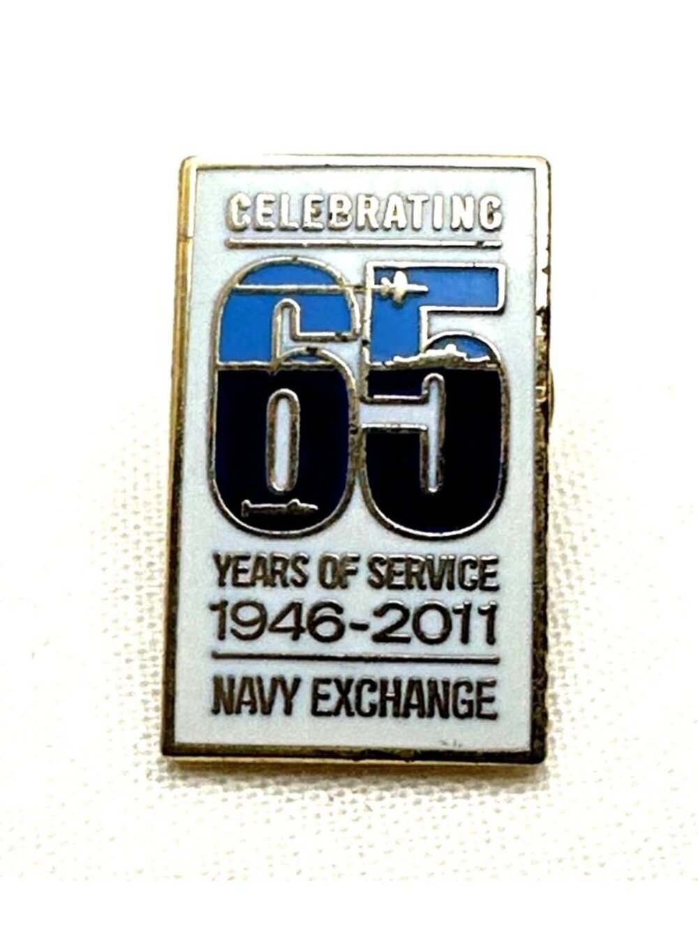 NEX Lapel Pin Navy Exchange Celebrating 65 Years 1946-2011 Collectible
